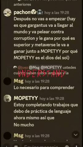 El debate de lore, dentro del video 9 may 2023 El mismo edit intercala capturas del chat r