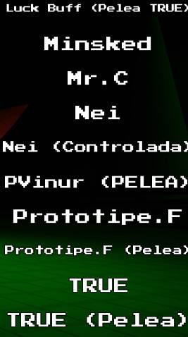 La lista completa todos El resto del scroll: Nei, Nei (Controlada), PVinur y TRUE con su v