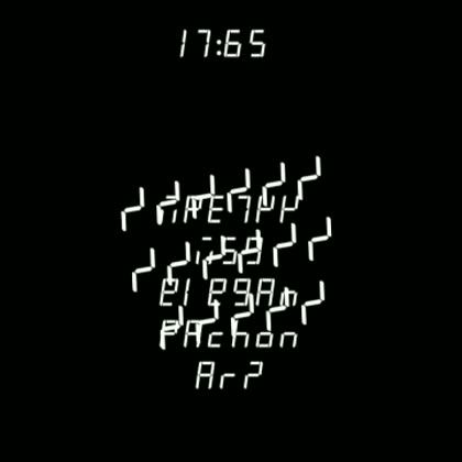 17:65 13 jul 2023 · 12 s Una hora que no existe, y cinco nombres en tipografía deformada: 