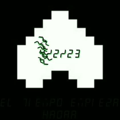 «El tiempo empieza ahora» 13 jul 2023 El reloj digital marcando 12/23 dentro de una siluet